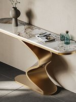 Table console moderne en métal, style luxe léger haut de gamme, simple, pour salon, véranda, couloir