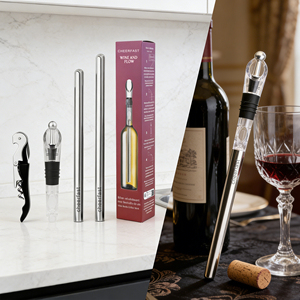 Juego de Palitos Enfriadores de Acero Inoxidable a Precio Descuento, Palitos Enfriadores de Vino de Grado Alimenticio con <span class=keywords><strong>Accesorios</strong></span> Completos para Fiestas - Product Image 6