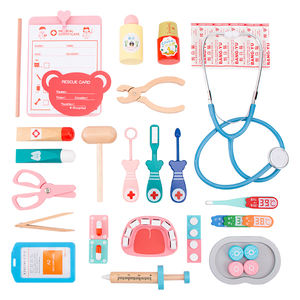 Jeu de rôle éducatif préscolaire First Aid en bois pour <span class=keywords><strong>dentiste</strong></span> médical Boxs Kit Valise Set Doctor Toys For Kids - Product Image 2