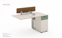 Muebles de Oficina Modernos y Sencillos de Alta Calidad, Escritorio de Oficina de Material de Tablero de Partículas, Adecuado para Edificios de Oficinas