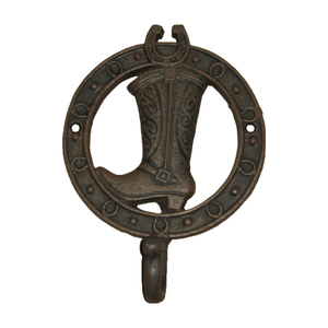 Il paese occidentale americano ferri di cavallo in ghisa elegante gancio a testa di cavallo gancio singolo per <span class=keywords><strong>muro</strong></span> ha preso l'appendiabiti organizzatore - Product Image 2