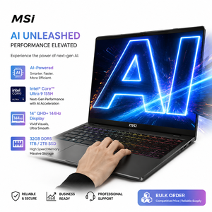 Vente en gros pour ordinateur portable de jeu MSI Stealth 16 AI+ 2026 Intel Core Ultra 9 RTX 5070Ti 32 Go 1 To 2.5K 240 Hz OLED Ultra Mince AI PC - Product Image 1