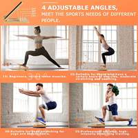Planche d'étirement inclinée multi-positions en bois de chêne, équipement de fitness, étireur de mollets et de tendons d'Achille, modèle pour étirements debout