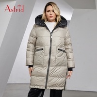 Veste d'hiver pour femmes grande taille tissu imperméable de couleur Ontrast avec vêtements d'hiver en coton épais pour femmes vente en gros