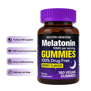 素食清真GMP认证热卖自有品牌深度睡眠软糖素食褪黑激素软糖 - Product Image 1