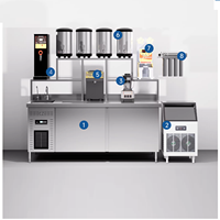 Nouvelle station de travail multifonctionnelle Bleton tout-en-un en acier inoxydable de qualité alimentaire pour thé au lait, avec bac à glace intégré et égouttoir rapide