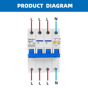 380V 4P Fehlerstrom-Schutzschalter MCB 30mA Überlast-Kurzschluss-Leckstromschutz RCBO RCCB RCD 32A 63A 80A - Product Image 5