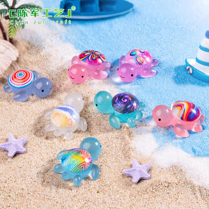 Miniature décorative lumineuse <span class=keywords><strong>tortue</strong></span> et étoile de mer pour micro-paysage, accessoires DIY pour sac surprise, petit ornement - Product Image 3