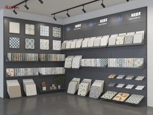 Chất lượng cao gạch đá cẩm thạch hiển thị đứng tùy chỉnh Gạch gốm Pull-out Rack hiển thị - Product Image 2