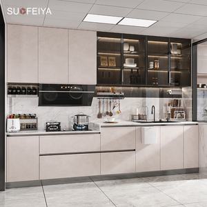 Sofeyia Personnalisé PVC Bois Armoires de Cuisine MDF Évier Dosseret Robinet Tiroir Glissière pour Dubai Villas Menuiserie Fabricants - Product Image 3