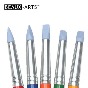 Silicone Artist Brush Color Shaper Colored Rubber Tipped Brushes