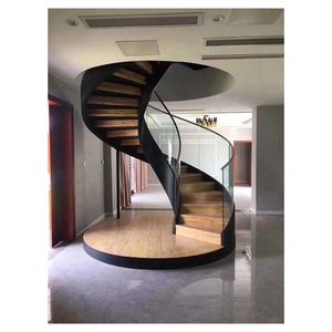 Escalera Prefabricada Prima con Estructura Metálica, Peldaños de Madera y Diseño Moderno con Barandilla de Vidrio - Product Image 4