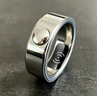 Bague Intelligente Connectée avec Bouton SOS, Contrôle à Distance, Suivi des Données Sportives et du Sommeil, Stockage Vocal, Étanchéité IP68, Recharge Sans Fil