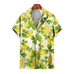 Da uomo Beach Resort indossa camicie hawaiane top floreali estivi camicetta a righe colorate con stampa di frutta camicia Casual - Product Image 4