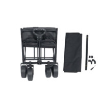 Chariot de camping pliable personnalisable Liveer en acier robuste avec auvent amovible et roues pour réservoir, capacité de charge de 200 kg pour le shopping