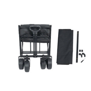Chariot de camping pliable personnalisable Liveer <span class=keywords><strong>en</strong></span> acier robuste avec auvent amovible et roues pour réservoir, capacité de charge de 200 kg pour le shopping - Product Image 3