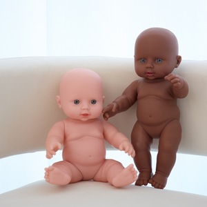 Muñeca Africana Negra de Vinilo de 30 cm, Simulación de Bebé Recién Nacido, Juguete Educativo Temprano para Padres e Hijos - Product Image 1