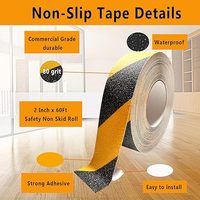Ruban antidérapant en PVC, adhésif acrylique imperméable, rouleau de sécurité antidérapant pour escaliers, allées et avertissement de sol.