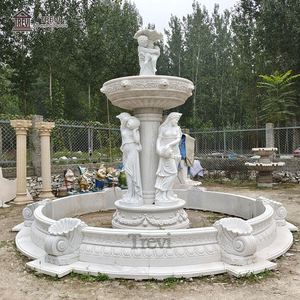 Estatua de mármol desnuda para mujer, fuente de agua con estatua romana para jardín al aire libre - Product Image 4
