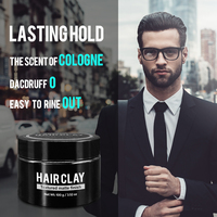 Cire coiffante mate pour hommes, fixation forte, sans fibres, texture crème, pour salon professionnel, marque privée OEM ODM