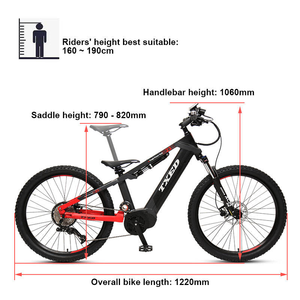 Vélo de montagne électrique TXED, nouvelle arrivée, frein à disque hydraulique, 10 vitesses, frein à disque hydraulique, moteur central 36V/250W - Product Image 2