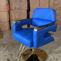 Équipement de salon de beauté populaire, chaise de coiffure élégante, chaise de barbier en métal pour salon