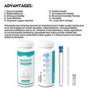 Bandelettes de <span class=keywords><strong>test</strong></span> de <span class=keywords><strong>phosphate</strong></span> en plastique de haute qualité Appareil d'examen de l'acuité visuelle manuelle pour les tests de qualité de l'eau de <span class=keywords><strong>piscine</strong></span> et d'aquarium - Product Image 5