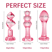 Juguetes Anales de Cristal, Bolas Anales, Entrenador Anal, Dildo, Kit de Tapones Anales de Cristal, Regalos Sexuales SM para Adultos, Gays, Mujeres, Hombres, Artículos para Principiantes