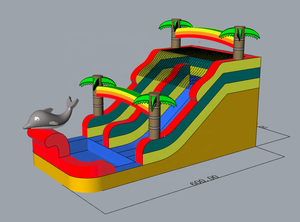 18ft Inflatable Trượt Nước Người Lớn <span class=keywords><strong>Jumping</strong></span> Castles Inflatable Trượt Nước - Product Image 2