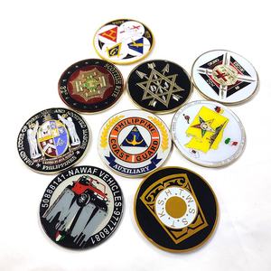 Emblèmes de voiture maçonniques en forme AG plaqué or émaillé dur doux franc-maçonnerie prix de gros d'usine personnalisé - Product Image 2