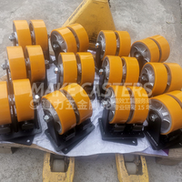 Roulettes personnalisées pour travaux lourds Roues pivotantes industrielles à double verrouillage 6 "8" 10 "12" pouces Conteneur d'expédition en fonte PU Roue double 5 tonnes