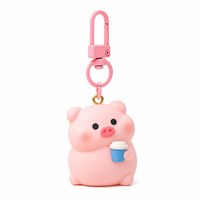OEM ODM Vente en gros Logo personnalisé Faible MOQ Direct usine Porte-clés breloque de sac à crochet en forme de cochon rose doux au toucher
