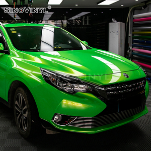 SINOVINYL 1.52x18M/5x59FT Mystic Coral <strong>Fluorescent</strong> Green <strong>Color</strong> Car Full Body Wrap <strong>Vinyl</strong> Stickers - Product Image 2