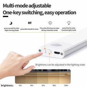 JIANGYU Hareket Sensörlü Led Işıklar 1500mah Yüksek Kapasiteli Gece Lambaları Basit Kurulum Dolap Koridor Odası için Uzun Ömürlü - Product Image 3