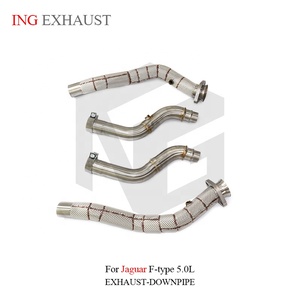 ING Factory Direct Downpipe d'échappement droit en acier inoxydable pour <span class=keywords><strong>Jaguar</strong></span> <span class=keywords><strong>F</strong></span>-<span class=keywords><strong>type</strong></span> 5.0L avec bouclier thermique, pièces de performance, vente en gros - Product Image 5