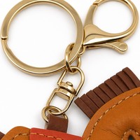 Porte-clés Cheval à Bascule en Cuir Fait Main de Qualité Supérieure, Mignon, Vintage, pour Enfants, Pendentif de Sac, Souvenir, Vente en Gros, Fabricant OEM