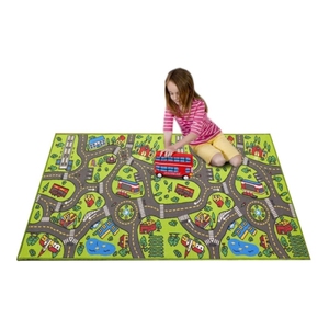 Alfombra de carretera hecha a máquina para niños, alfombra diseñada para niños, alfombrillas de juego para bebés, alfombras para suelo - Product Image 1