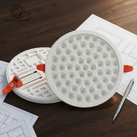 Plafonnier LED rond fin encastré SMD de style moderne pour intérieur, 9W, 18W, 24W, 36W