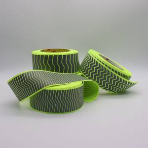 Nastro Riflettente a Zigzag Personalizzato Newsole, Giallo Fluorescente Argento, Resistente al Lavaggio - Product Image 5