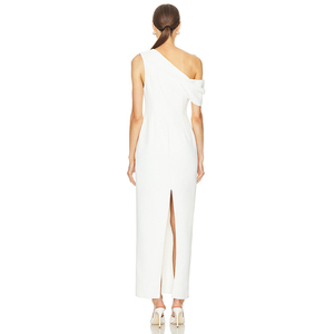 Vestido de fiesta a la moda para mujer vestido Maxi asimétrico con hombros descubiertos - Product Image 3