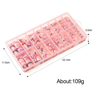 Lot de 160 faux ongles d'orteils en ABS, style français, courts, couleur nude, réutilisables, à couverture complète, forme carrée, à presser - Product Image 5