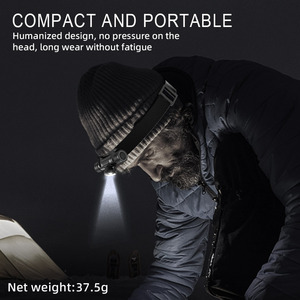Hot Selling LED Rechargeable Led Headlamp White Light Headlamp Rechargeable Flashlight for Hunting/Riding - Product Image 4