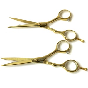 Hot bán 5.5 "màu vàng Beauty Salon cắt tóc chuyên nghiệp Salon cắt kéo - Product Image 1