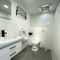 Cabine de toilettes conteneurisée à assemblage rapide, WC public mobile, unité d'assainissement extérieure écologique pour parcs municipaux, stations balnéaires et campings