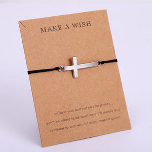 Христианский браслет серебряного тона I love God Godmother Дружба Ювелирные изделия боковой крест амулетный браслет для женщин девушек мужчин - Product Image 1