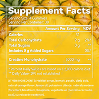 Gummies de créatine monohydrate naturelle testées par des tiers OEM ODM pour adultes 5000mg – Force musculaire et énergie accrues