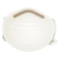 Masques de protection FFP2 blancs en forme de coupelle avec sangle pour la tête, filtration à 95 %