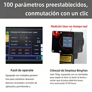 Nueva Máquina de Limpieza Láser Portátil de Fibra Óptica de Acero Inoxidable para Metal, Madera y Piedra, Eliminación de Óxido y Pintura - Product Image 4