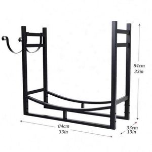 Durable Iron Fireplace Poker Brush Shovel Tongs <b>Log</b> Holders and Firewood Storage <b>Racks</b> for Indoor & Outdoor Use - Product Image 2