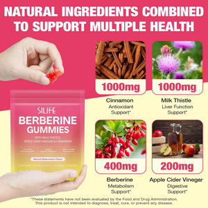 OEM đường miễn phí không biến đổi gen thuần chay thực phẩm bổ sung hữu cơ Quế berberine Gummies Vitamin và bổ sung - Product Image 2